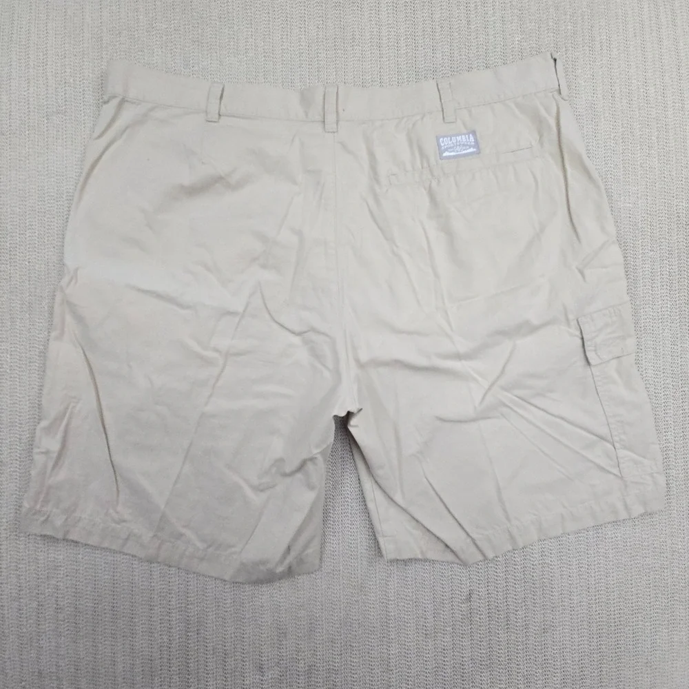 Columbia Silver Ridge Shorts Mens 42 Beige Cotton Canvas Chino 10 Inseam Hiking